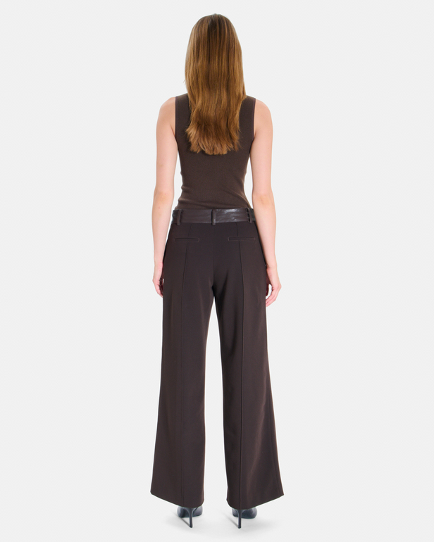 Panache Trousers Chocolate wide-leg trousers ZAPA