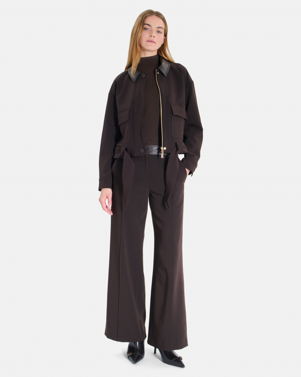 Panache Trousers Chocolate wide-leg trousers ZAPA
