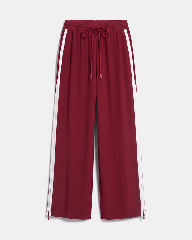 Posy Pants Flowing drawstring trousers with white side stripes ZAPA