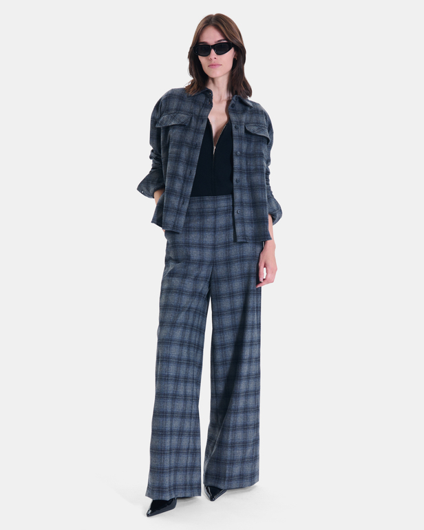 Paulette trousers Wide-legged heather grey trousers ZAPA