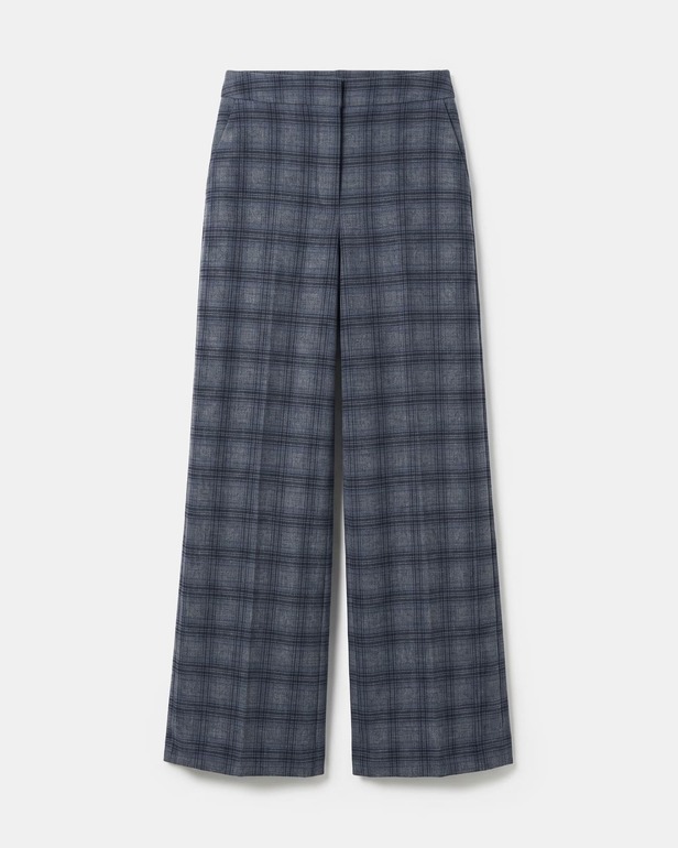 Paulette trousers Wide-legged heather grey trousers ZAPA