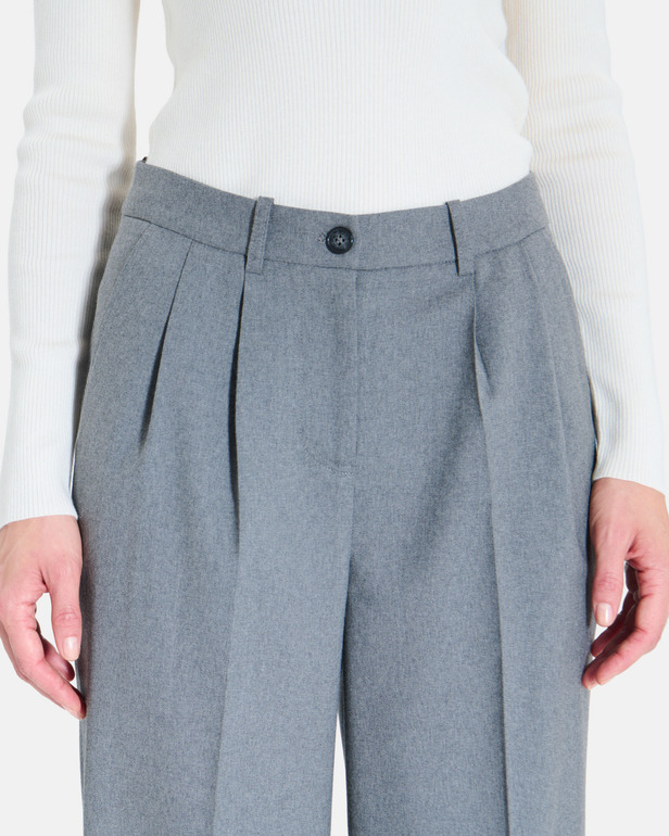 Princesse Pants Wide-legged heather grey trousers ZAPA