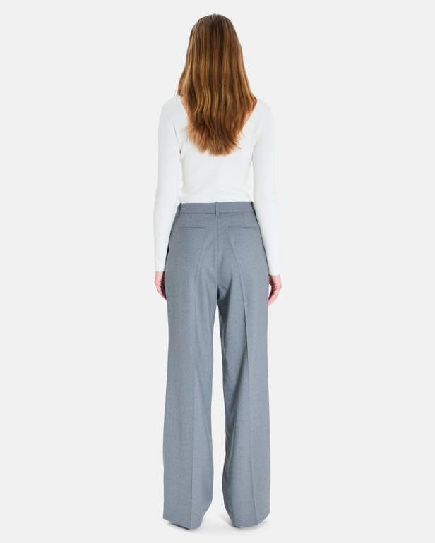 Princesse Pants Wide-legged heather grey trousers ZAPA