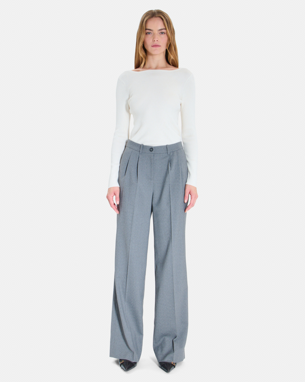 Princesse Pants Wide-legged heather grey trousers ZAPA