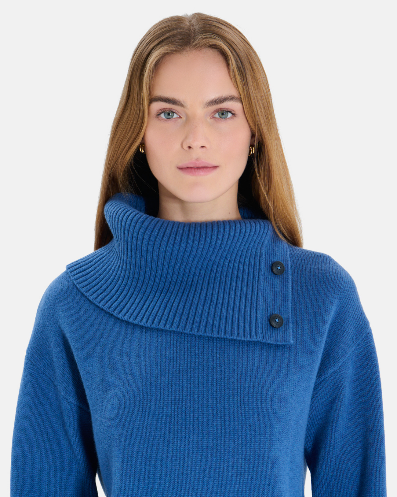 Nayla sweater Indigo cashmere V-neck sweater ZAPA