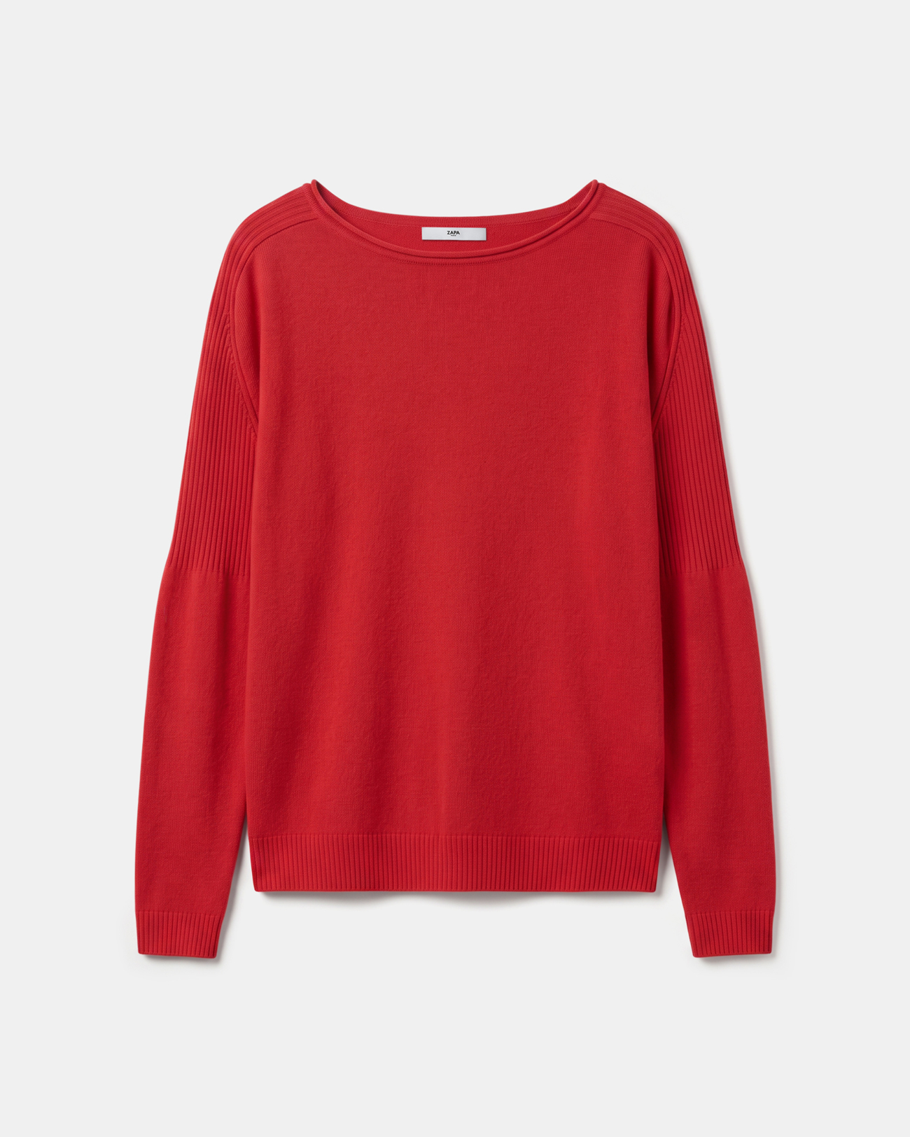 Pensee sweater Red cashmere sweater with long sleeves ZAPA