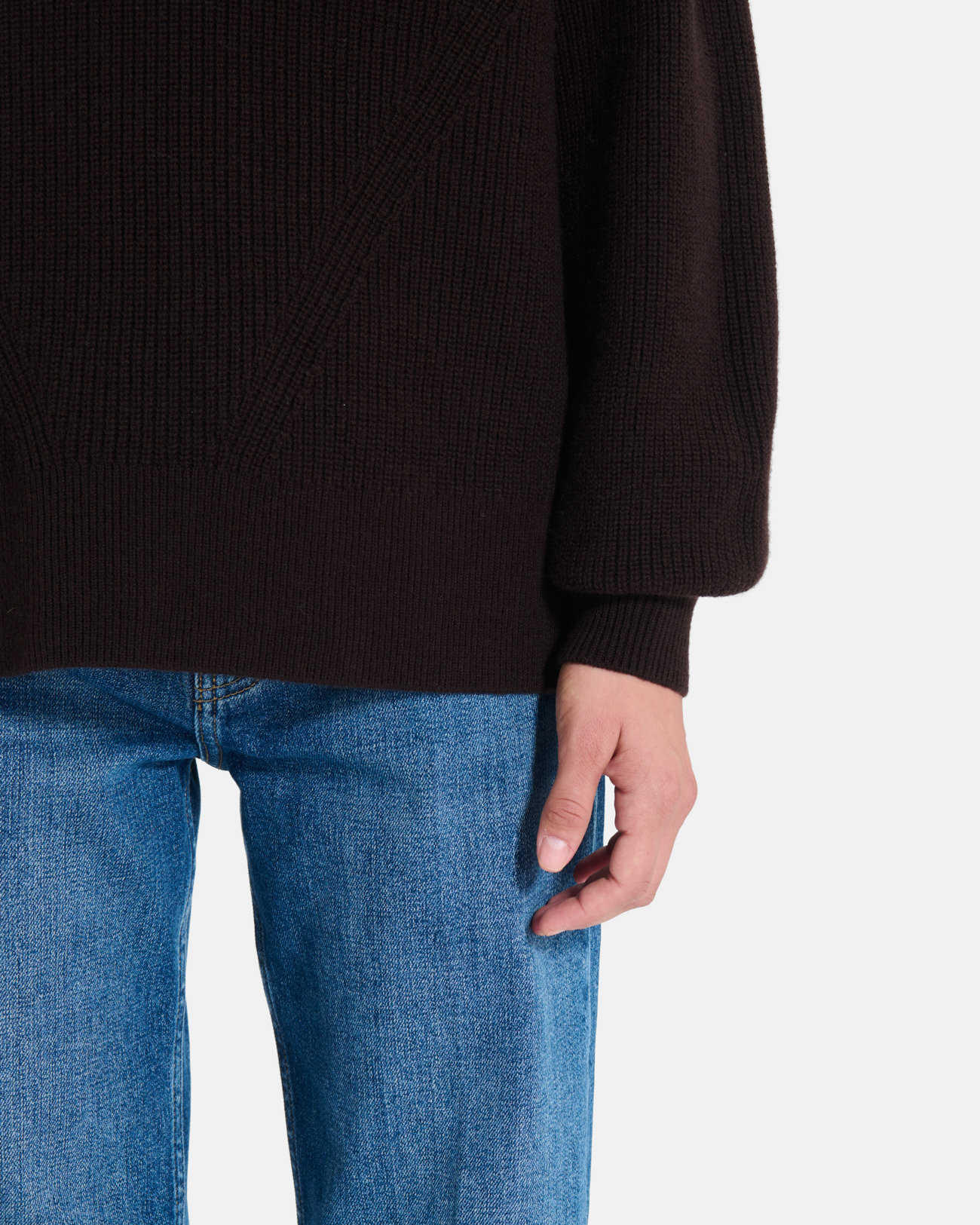 Ness sweater Chocolate merino wool sweater ZAPA