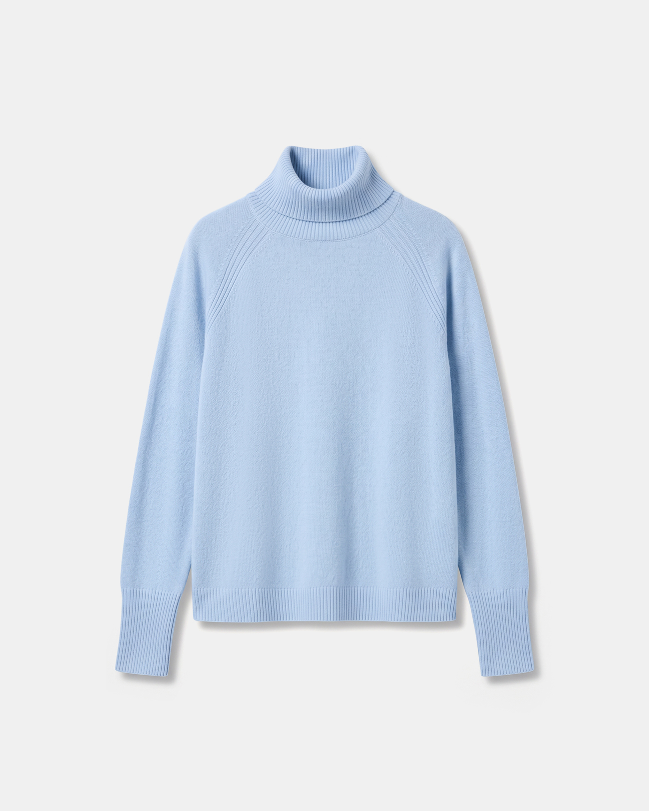 Paco sweater sky blue cashmere turtleneck sweater ZAPA