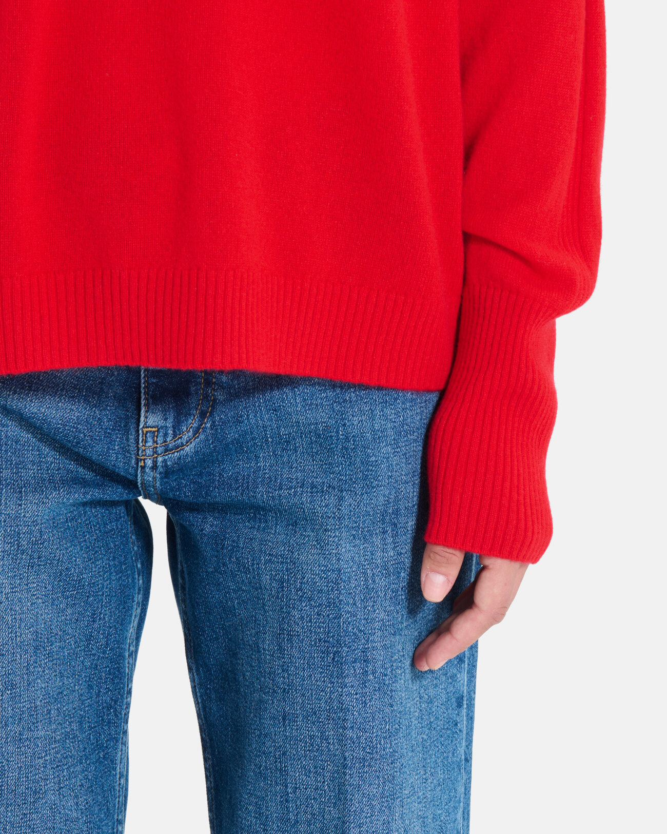 Paco sweater Red cashmere turtleneck sweater ZAPA