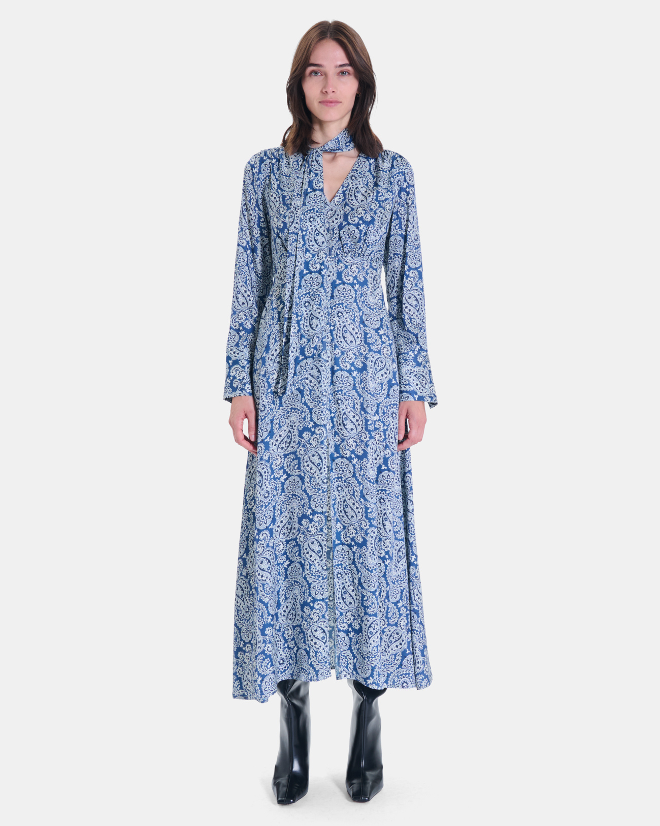 Remila dress Long, flowing dress with a paisley print ZAPA