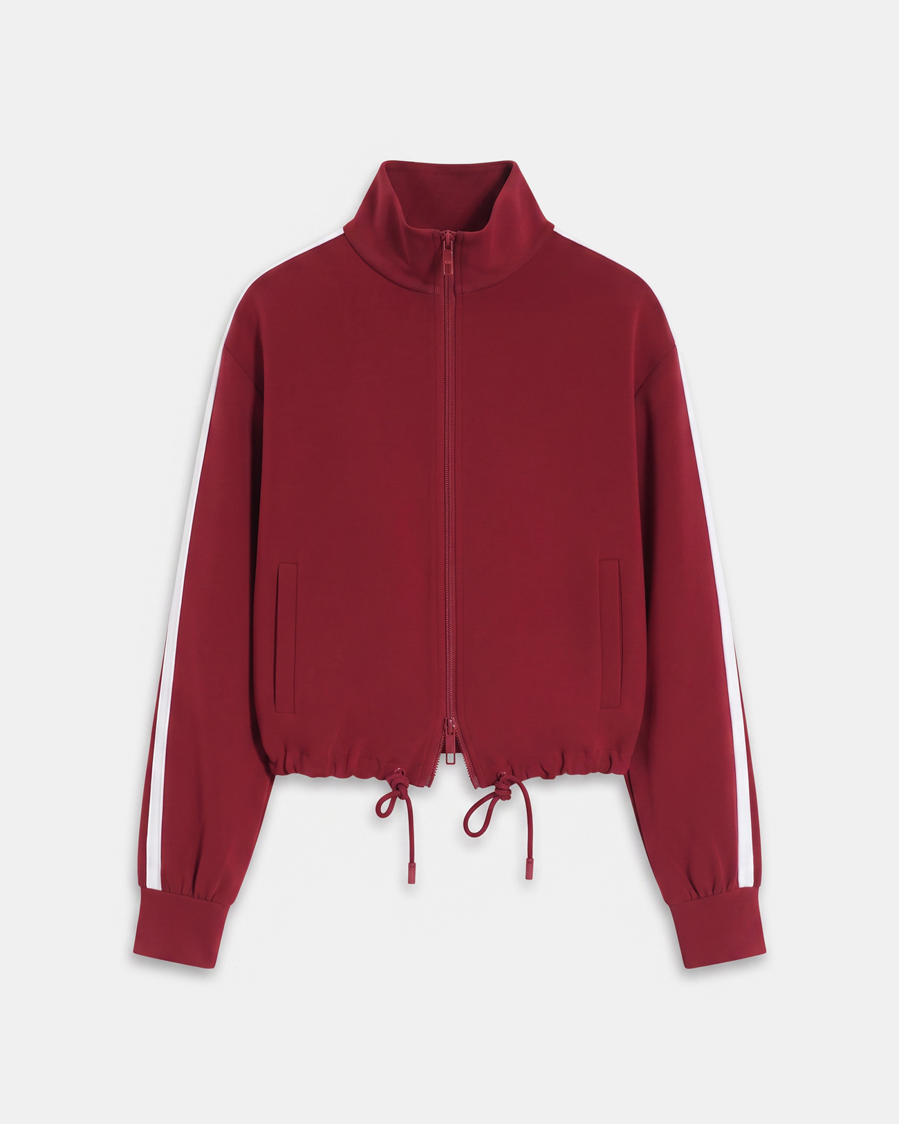 Bercilli Jacket Carmine red zip-up jacket with a stand-up collar ZAPA