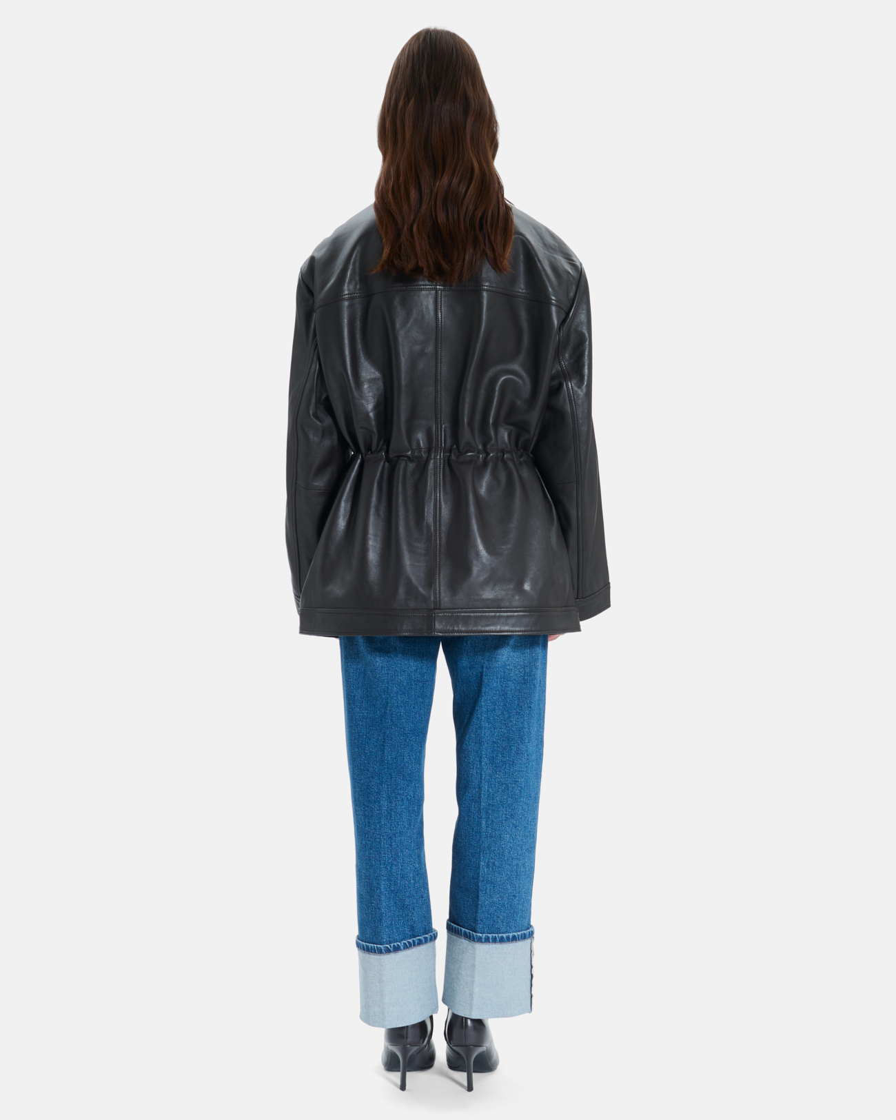 Valence Jacket adjustable mid-length chocolate brown jacket ZAPA