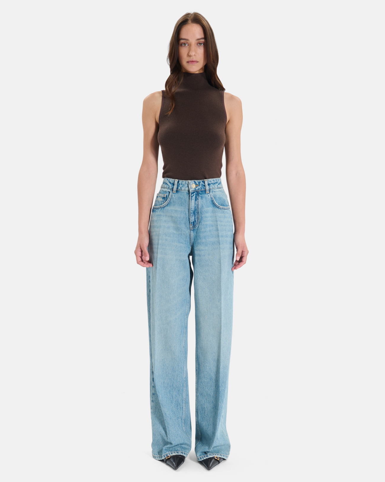Pamover Jean Vintage blue straight-leg cotton jeans ZAPA