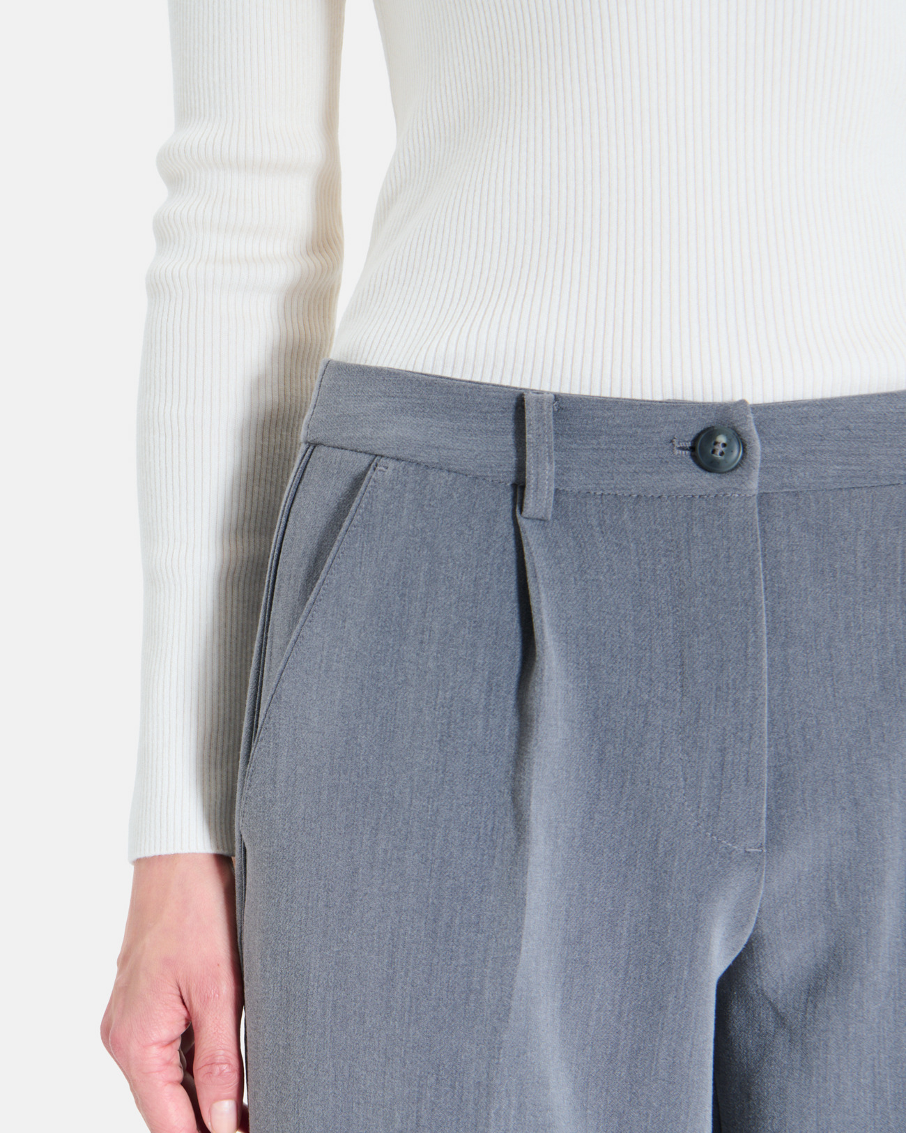 Pleyel Pants Pleyel Grey Marl Palazzo Trousers ZAPA