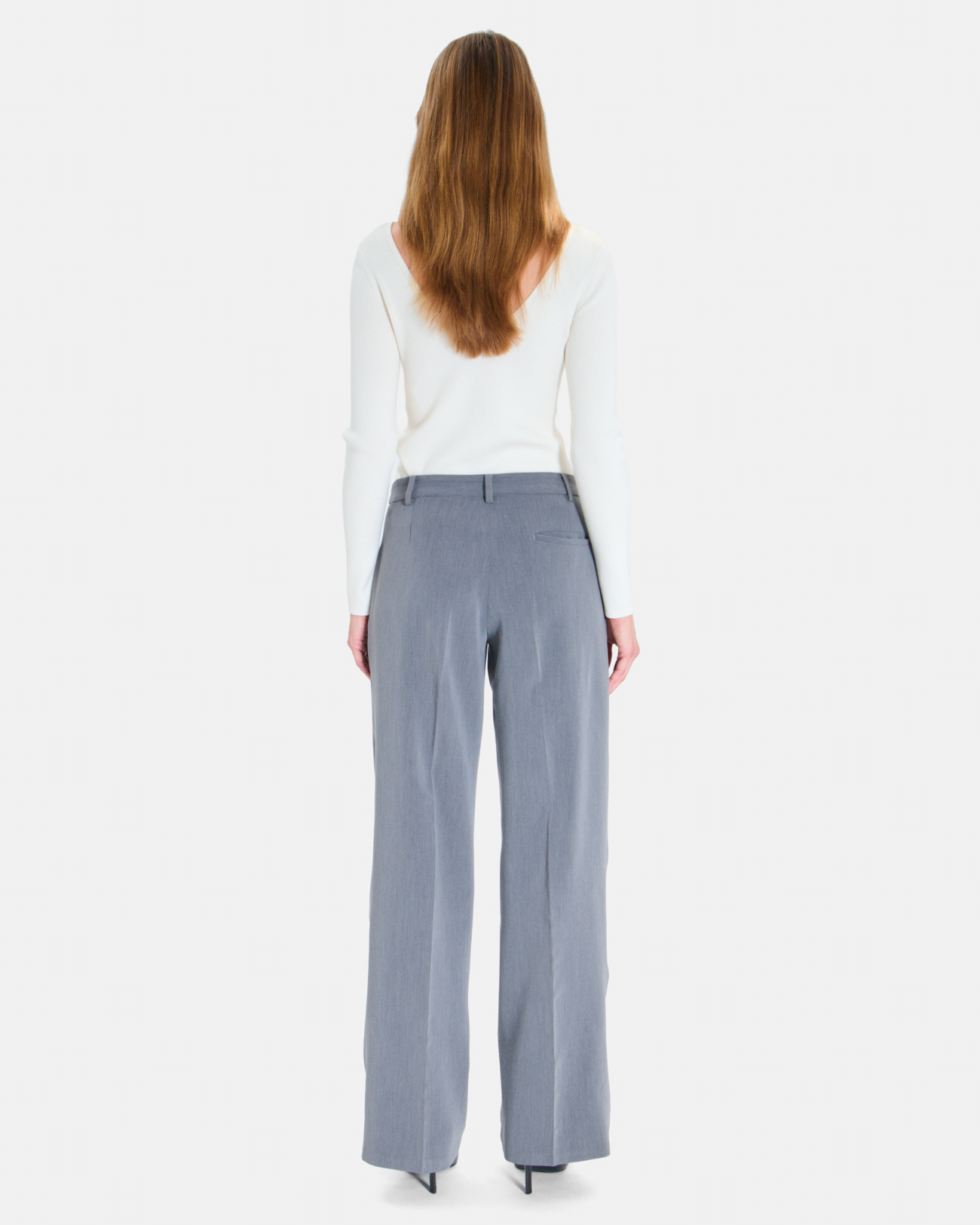 Pleyel Pants Pleyel Grey Marl Palazzo Trousers ZAPA