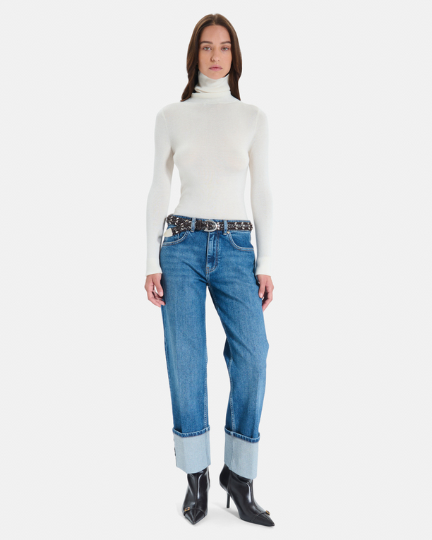 Nord sweater Cream ribbed knit sweater ZAPA