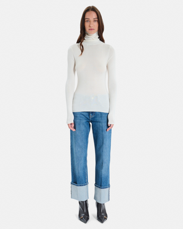Nord sweater Cream ribbed knit sweater ZAPA