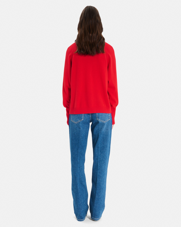 Paco sweater Red cashmere turtleneck sweater ZAPA