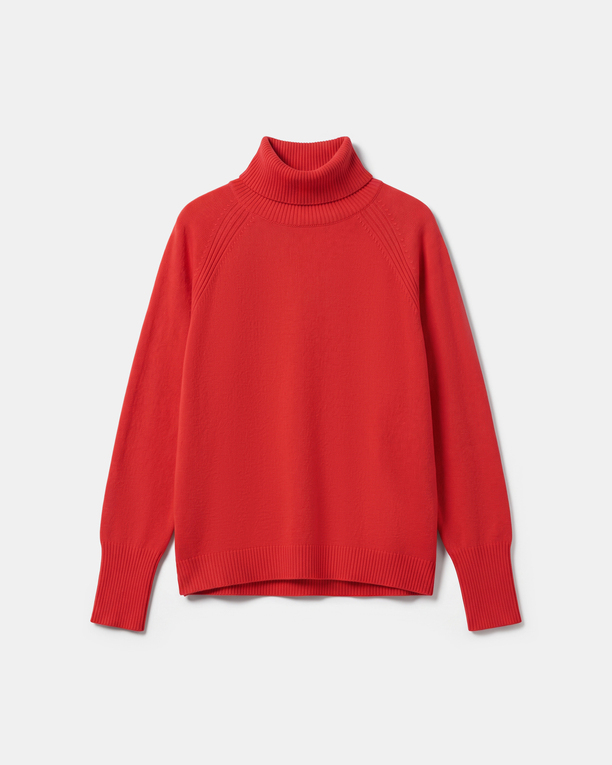 Paco sweater Red cashmere turtleneck sweater ZAPA