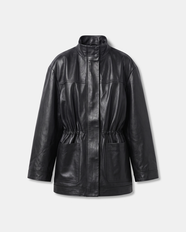 Valence Jacket adjustable mid-length chocolate brown jacket ZAPA
