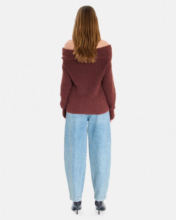 Numa Sweater Chocolate wool knit sweater ZAPA