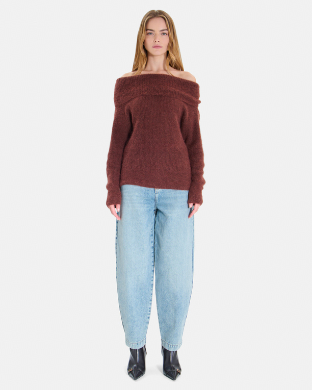 Numa Sweater Chocolate wool knit sweater ZAPA