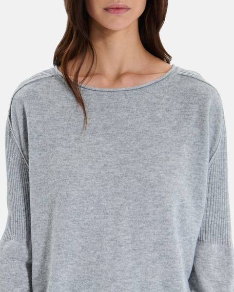 Pensee sweater long-sleeved grey cashmere sweater zapa