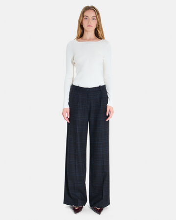 Pleyel trousers Chocolate-colored wide-leg trousers ZAPA