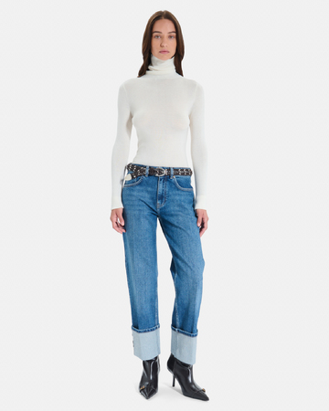 Nord sweater Cream ribbed knit sweater ZAPA