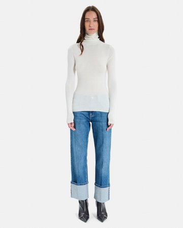 Nord sweater Cream ribbed knit sweater ZAPA