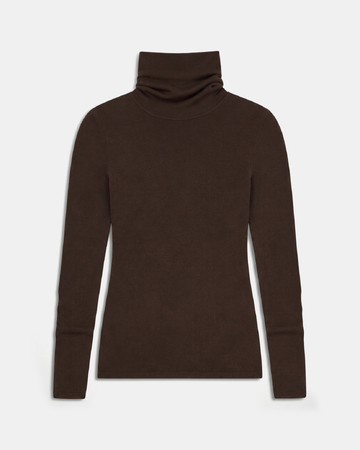 Nord sweater Chocolate ribbed knit sweater ZAPA