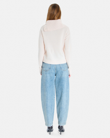 Nayla sweater Light beige cashmere V-neck sweater ZAPA