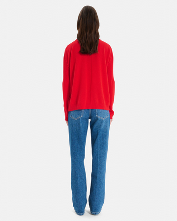 Pensee sweater Red cashmere sweater with long sleeves ZAPA