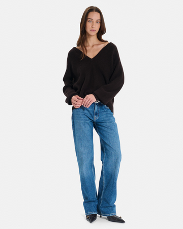 Ness sweater Chocolate merino wool sweater ZAPA