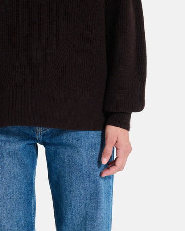 Ness sweater Chocolate merino wool sweater ZAPA