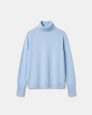 Paco sweater sky blue cashmere turtleneck sweater ZAPA