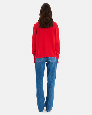 Paco sweater Red cashmere turtleneck sweater ZAPA