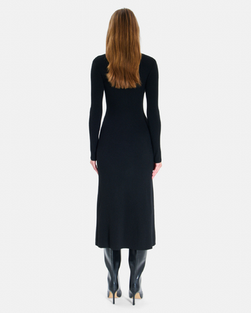 Ritassy Dress Long black dress with long sleeves ZAPA