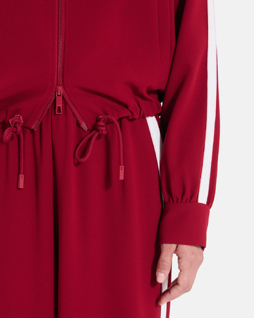Bercilli Jacket Carmine red zip-up jacket with a stand-up collar ZAPA