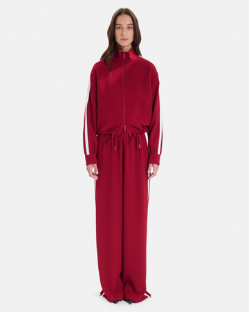Bercilli Jacket Carmine red zip-up jacket with a stand-up collar ZAPA