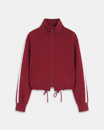 Bercilli Jacket Carmine red zip-up jacket with a stand-up collar ZAPA
