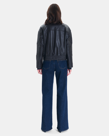 Bryan Jacket Short, chocolate-colored zip-up jacket with a stand-up collar ZAPA