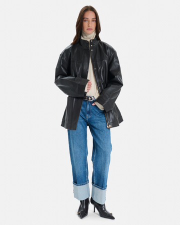 Valence Jacket adjustable mid-length chocolate brown jacket ZAPA
