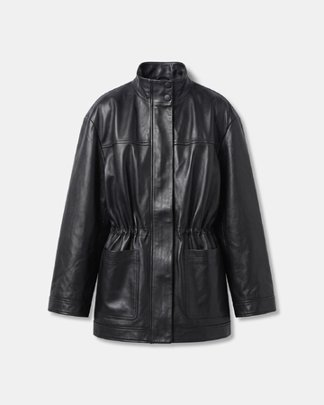 Valence Jacket adjustable mid-length chocolate brown jacket ZAPA
