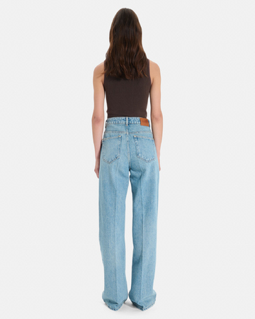 Pamover Jean Vintage blue straight-leg cotton jeans ZAPA