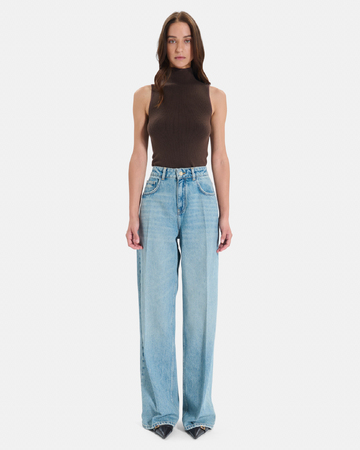 Pamover Jean Vintage blue straight-leg cotton jeans ZAPA