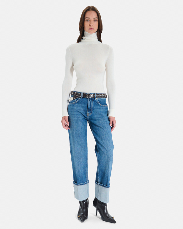 Nord sweater Cream ribbed knit sweater ZAPA