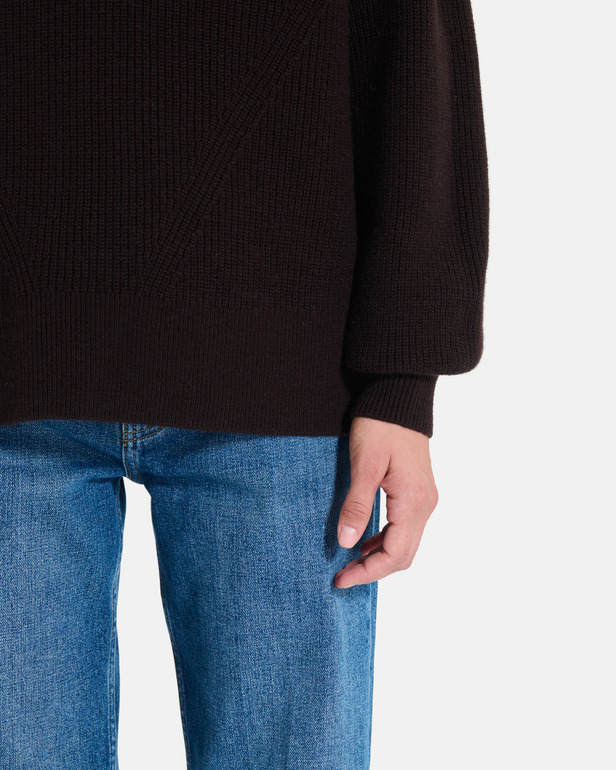 Ness sweater Chocolate merino wool sweater ZAPA