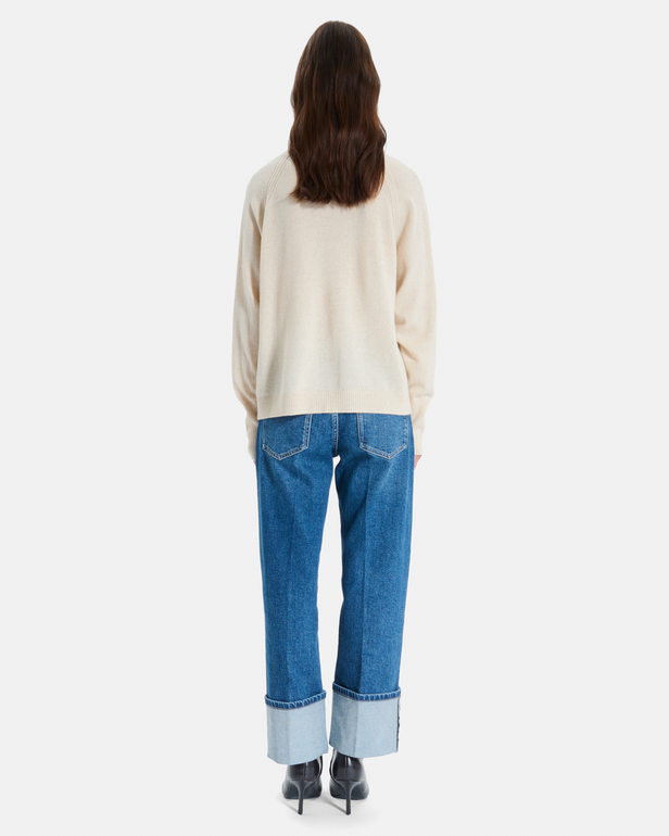 Paco sweater Beige cashmere turtleneck sweater ZAPA