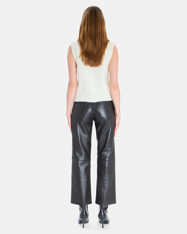 Nina sweater Off-white sleeveless wool sweater ZAPA